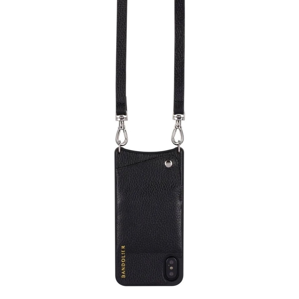 Bandolier X Emma Pebble Leather Crossbody Black iPhone X iPhone 10